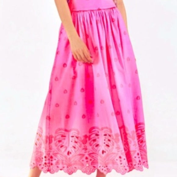FARM Rio Richelieu Neon Pink Maxi Skirt (Medium) - Picture 1 of 8